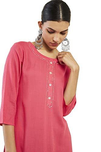 Image of Soch Women's Rayon Regular Fit Solid Kurta