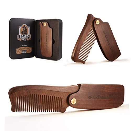 Beard & Bates | The Sandalwood Switchblade - The Original Folding Wooden Beard Hair Comb | Boutique, Artisan Crafted, Los Angeles