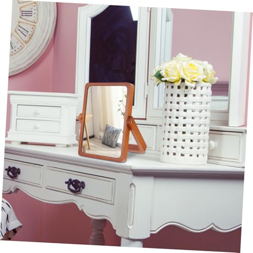 Miroir de Maquillage Pliable en Bois pour Bureau et Table - 8