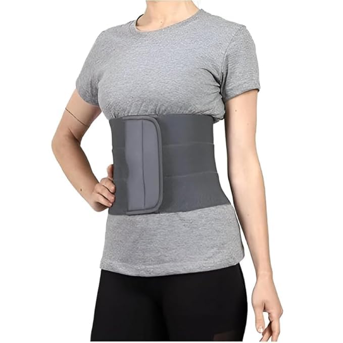 Abdominal Belt for Women & Men | Lumbo Sacral Lower Back Pain Relief Support Belt | Breathable Tummy Control & Waist Support Slimming Sweat Belt | Universal Fit Grey-image-16