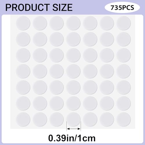 Calcomanías autoadhesivas mini almohadillas de muebles blancas para manualidades 3