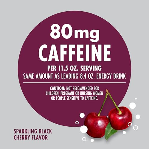 Image of V8 +Energy Sparkling Black Cherry Juice Energy Drink, 11.5 fl oz Can (12 Pack)