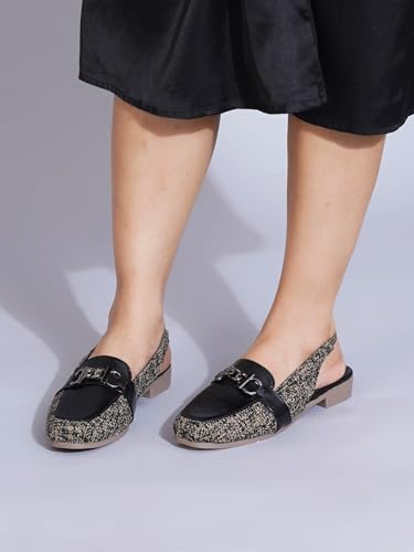 Image of TRYME Elegant Low Heel Mules for Women | Comfortable Slingback Shoes for Daily & Office Wear