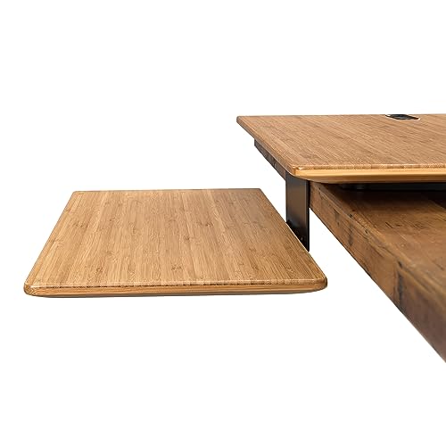 Image of UPLIFT DESK - E7 Electric Standing Desk Converter, Black Base, White Eco Worksurface (Single Monitor)