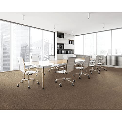Image of Mohawk Basics 24 inch x 24 inch Berber (Loop pile), 0.07 inch Pile Height, Carpet Tile, PET Fiber, Earth Tone Color, (24 Tiles), (96 sqft /carton)