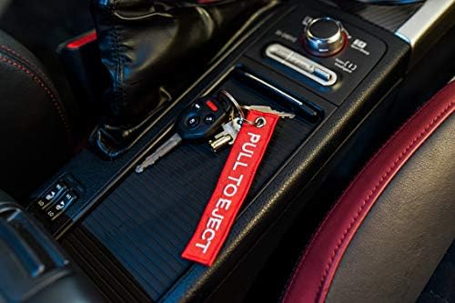 10x Red/White Pull to Eject Keychain 5" x 1" - Apex Imports (10x Pack) image 5