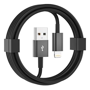 Car Apple Carplay Cable, [Apple MFi Certified] USB A to Lightning Cable Compatible with iPhone 14 13 12 11 Pro Max XR XS X Charger Cord, Car Fast Charging Cable (Black 3ft)