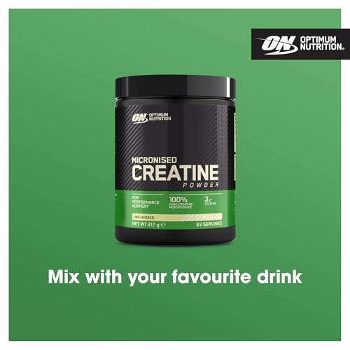 Optimum Nutrition Micronised Creatine Powder, 100% Pure Creatine Monohydrate Powder for Performance and Muscle Power, Unflavoured Shake, 93 Servings, 317 g - Image 6