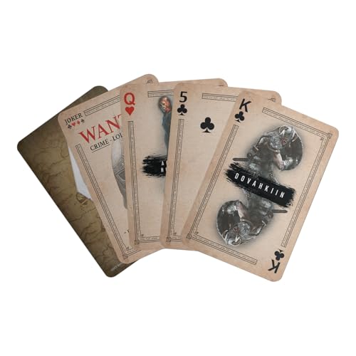 The Elder Scrolls V: Skyrim Playing Cards Officially Licensed Deck with Unique Artwork 52 Cards + 2 Jokers Durable Card Stock Collectible Gift for Gamers & Fans