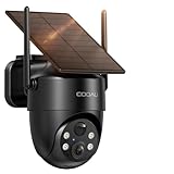 「2025真ソーラー一体型・500万高画素」COOAU 防犯カメラ 屋外 ソーラー 完全ワイヤレス 監視カメラ 電源不要 配線工事不要 遠距離暗視 夜間カラー撮影 外部5DBIアンテナ 屋外ランキング 人体検知 パンチルト バッテリー内蔵 電池式 ぼうはんかめら 車上荒らし 駐車場 介護 盗難防止 空き巣 防犯対策 (5MP黒)