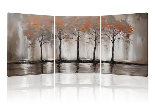 Piy Painting Set De 3 Natural Grande Impresiones sobre lienzo, Paisajes Árboles Laminas decorativas, Cuadros Decoracion Salon, Posters Para pared Sala Dormitorio Cocina Baño Pasillo 30x40 cm