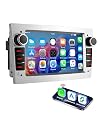 ESSGOO 4+64G Wireless Autoradio Android 15 mit Carplay und Android Auto Für Opel Astra H Corsa C/D Vectra C Zafira 7 Zoll IPS Touchscreen Bluetooth FM RDS GPS Silber Mikrofon