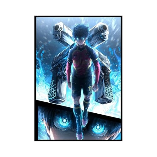 Image of (Aniculture) Blue Lock Anime Wall Posters,Pack of 3, A3 Size (30x42 cm), 300 GSM, Adhesive Back, Wrinkle-Free, Isagi, Itoshi rin, kaiser shidou, Character Collection