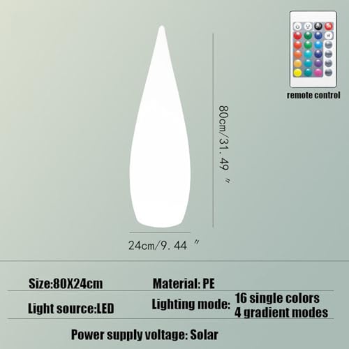 JHOTEC Outdoor Water Drop Lights, Waterproof Lawn Light, Courtyard Garden Terrace Atmosphere Lights, Landscape Courtyard Decorations Floor Lamps, Path Light, Modern Holiday Lamps by JHOTEC - Used condition - Image 9