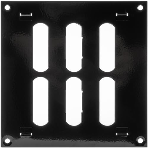 Griglia di ventilazione regolabile da parete per interni ed esterni, 15,2 x 15,2 cm (dimensioni esterne), per riscaldamento, raffreddamento, ventilazione per casa, garage, capannone, registro aperto e