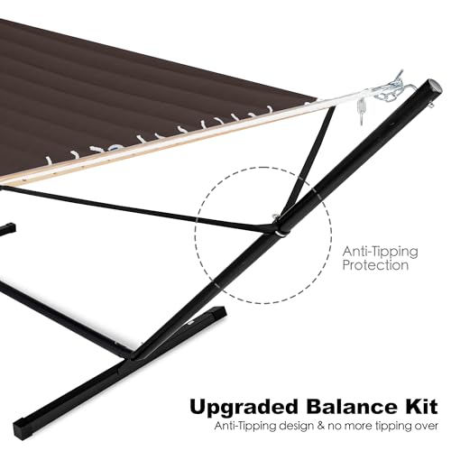 Image of GAFETE 2 Person Hammock with Stand for Outside, Heavy Duty Steel Stand
