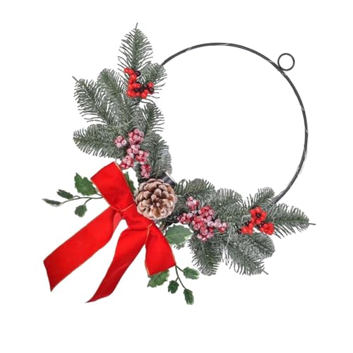 Festival Home Embellishment Illuminated Wreath Christmas Tree Wall Hangers For Indoor And Outdoor Wreath Decoration