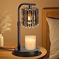 Uflatek Candle Warmer Lamp with Dimmable Timer, Electric Candle Lamp with Adjustable Height, Wax Melt Warmer for Jar Candles with 2 Bulbs, Vintage Home and Bedroom Decor, Housewarming Gift