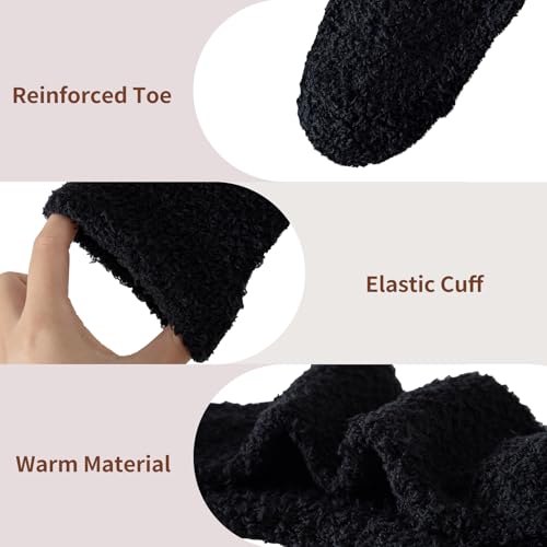 Fuzzy Socks for Women, Winter Slipper Socks for Women 5 Pairs Business | Warm Fuzzy Socks Cozy Sock for Women Perfect for Winter Holiday House Indoor‑Outdoor Use - image 5