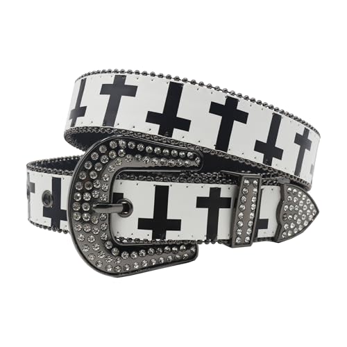 Y2k Belts Therian Goth Streetwear 2000s Punk Diamond Belt Women Vintage Grunge Emo Accessories