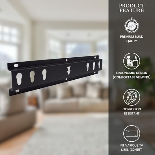 Image of RISSACHI TV Stand | Universal Wall Mount TV Stand with VESA Mount for 32 to 55 Inch TVs | Space-Saving & Adjustable Bracket
