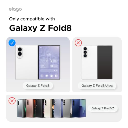 Image of elago Magnetic Clear Case for Samsung Galaxy Z Fold 8 Case | Compatible with MagSafe Charger, Strong Magnetic Power, Premium PC, Shockproof Bumper, Protective Cover (Magnetic Clear)