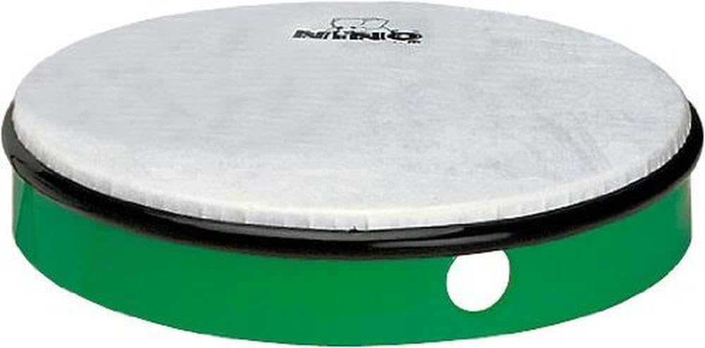 Nino Percussion Hand Drum Instrument - Große Handtrommel für Kinder ab 5 Jahren - Durchmesser 10 Zoll (ca. 25 cm) - Kunststoff, Rot (NINO5R)