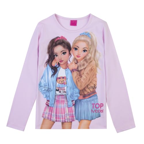 Top Model Langarmshirt mit Talita und Candy 75023 rosa, Größe 164, 14 Jahre