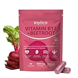 9000mg Beetroot Extract & 1000mcg Vitamin B12 Complex - Methylcobalamin & Adenosylcobalamin - Energy & Immune Support - Blood Pressure Supplements, Vegan, Nitric Oxide Supplement - 90 Capsules