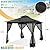 HOTEEL 10x10 Gazebo on Clearance, Outdoor Gazebo with Mosquito Netting and Double Roof, Metal Gazebo with Metal Frame, Easy Set Waterproof Patio Gazebo for Gardens & Backyard, Black