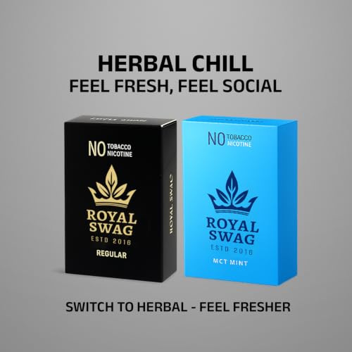 Image of ROYAL SWAG Regular And Paan Flavour Wellness Sticks 10 Sticks Each Pack of 2 Boxes Ayurvedic Herbal Blend Wellness Sticks