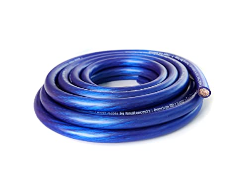 KnuKonceptz Bassik 1/0 Gauge AWG Primary Automotive Battery Power/Ground Wire Cable - Blue 20 Feet