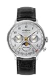 Item_shape : Rund Zeppelin Unisex Chronograph Quarz Uhr mit Leder Armband 7037-1