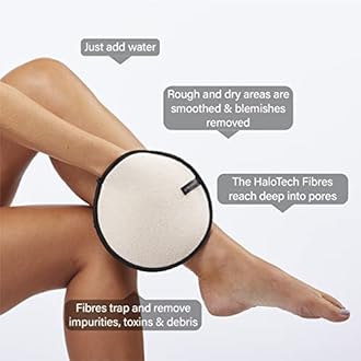 BODY Exfoliating Washcloth Mitt, Soft Dual-Sided Wet & Dry Face & Body Exfoliator - Body Scrubber Exfoliating Cloth Pad