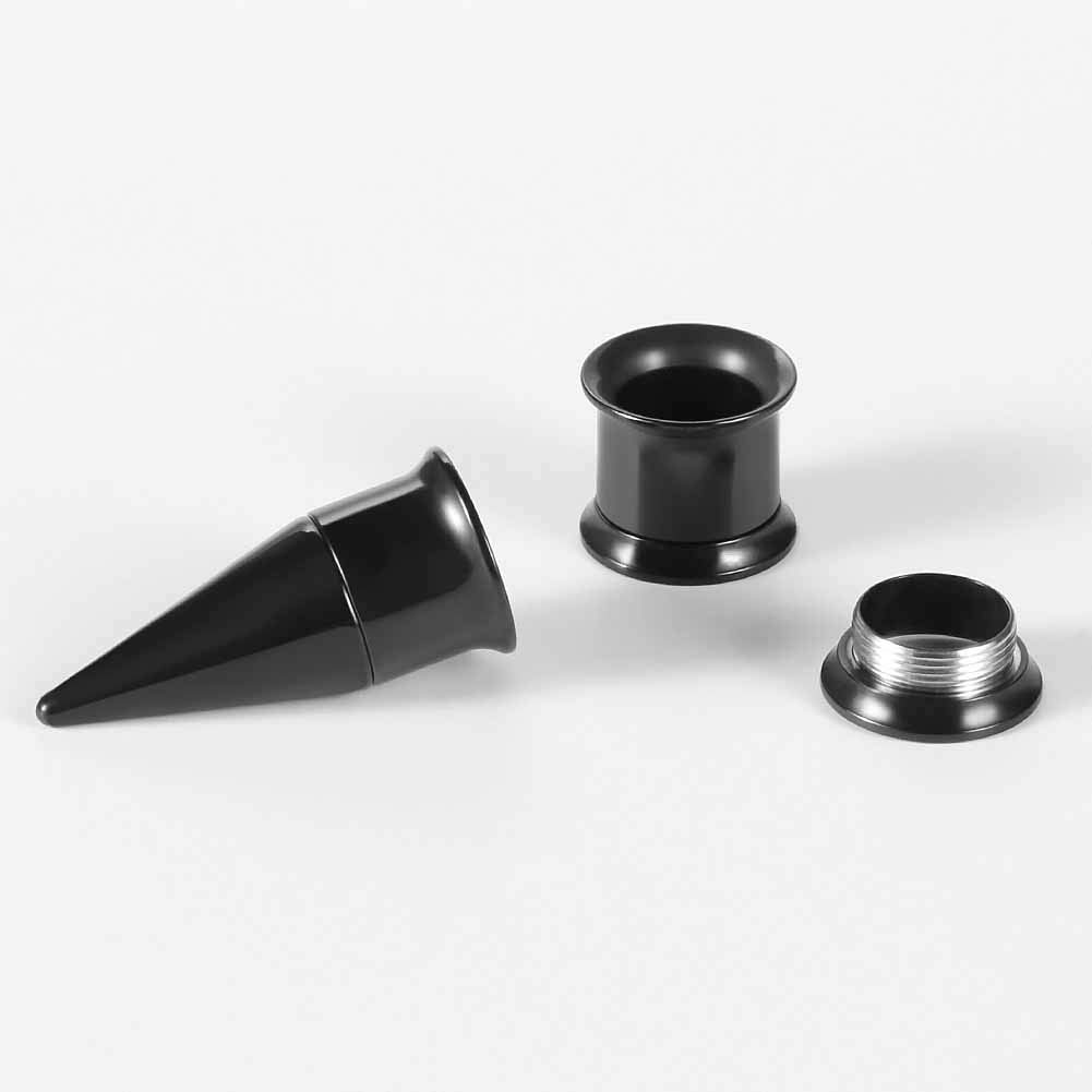 TBOSEN Kit di dilatatori per orecchio in acciaio inox, 36 pezzi, dilatatori a doppia svasatura, in lega, 3 in 1, con occhielli, 14G-00G