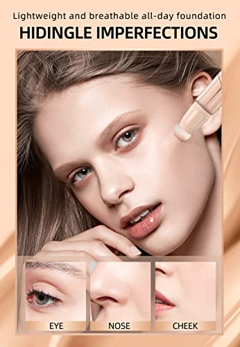 Liquid Foundation Beauty Wand - With Cushion Applicator Easy To Apply, Natural Lightweight Formula, Combination & Oily Skin, Spf 15, Longwear Medium-Full Coverage With Matte Finish (2#) #TOP3