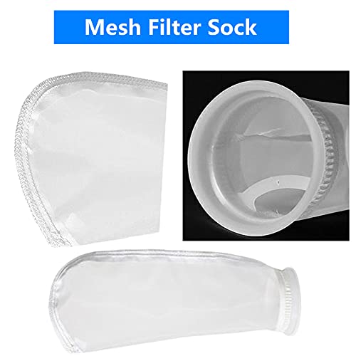 HRTFILTERS Nylon Mesh Monofilament Filter Socks Bag 400 Micron 4 Inch Ring by 14 Inch Long Aquarium Sump Water Filter Bags - Image 3