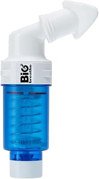 Bigbreathe IMT MiddleBlue | Inspiratory Muscle Trainer for Amateur Players and Singers, Breathing Exercise Device, Compact and Easy to Clean