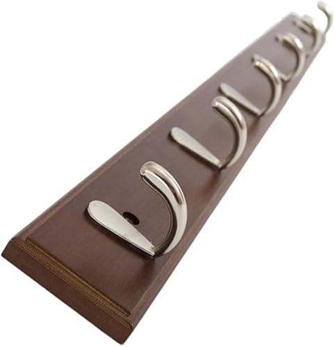 KryZaro天然竹製半円形ウォールハンガー 壁掛けフック付き収納ラック おしゃれ省スペース 物干し