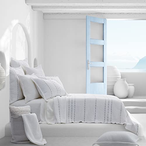 Five Queens Court Westhampton Cal King Coverlet, White, 106X94