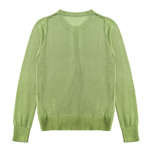 Kids Girls Solid Color Button Down Long Sleeve Cardigan Coat Autumn Casual Lightweight Outerwear Shrug Tops2