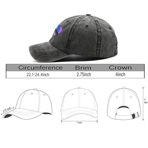 Image of Embroidered Pride Hat LGBT Cap Low Profile Distressed Dad Hat