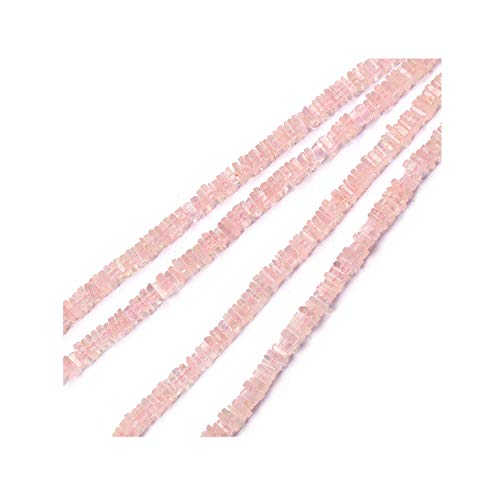 Perles carrées en quartz rose naturel pour créer vos propres colliers et boucles d'oreilles