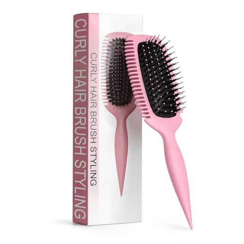 Candy Brush Curl Defining Hair Brush for Effortlessly Detangling Shaping and Styling Curls Curl Brushes with EdgeLift for All Wet or Dry Hair Types for Women and Girl Reduce Pulling and Frizzing