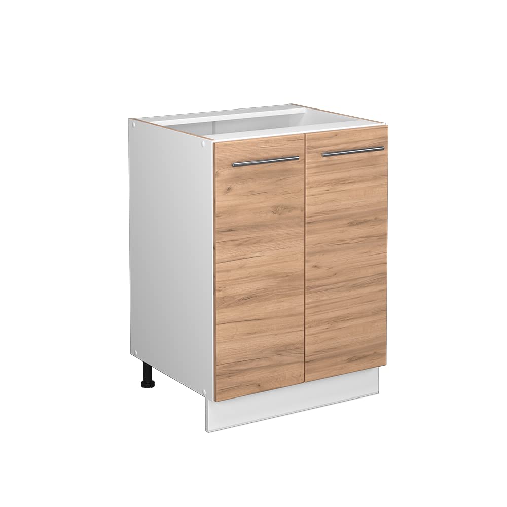 Vicco Kitchen base cabinet Fame-Line, Goldkraft oak, 60 cm without worktop, for combination with other modules from the Fame-Line series — image 1