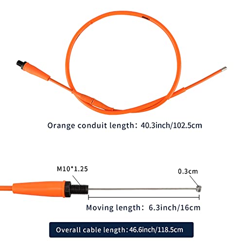 Image of NIBBI Throttle Cable 40.3 inch, Universal Replacement Motorcycle 102.5cm Adjustable Throttle Cable, For Dirt Bike Pit Bike YAMAHA Kawasaki Honda Apollo Motocross