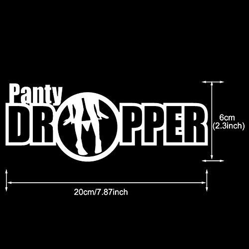 Image of 3pcs 7 inch Panty Dropper Stickers Sexy Girl Joking Funny Decal Reflective Vinyl Stickers for Car Bumper Window Laptop (White)