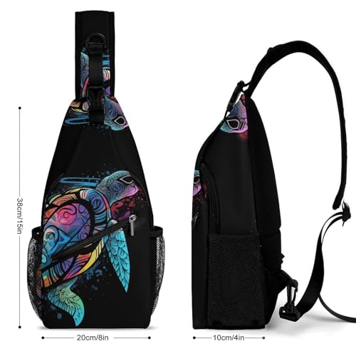 Bolso cruzado deportivo con diseño de tortuga miniatura 2