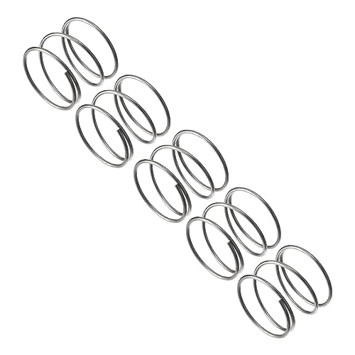 QUARKZMAN Molle a Compressione, Molle a Spirale 5pz Mini Molle 304 in Acciaio Inossidabile, Specifiche Molle 30mm Esterno Diametro, 1,6mm Filo Misura, 25mm Libero Lunghezza, Argento Tono