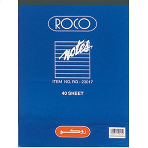 Roco Standard Writing Pad, A4, 80 Pages (40 Sheets), Lined, White ...